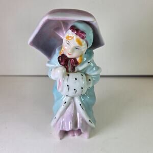 Little Miss Muffet Ceramic Figurine Made in Japan Vintage Nursery Rhyme 5.5"